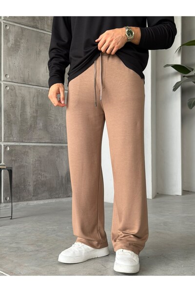 FO4RBS Modal fabric basic baggy jogger brown