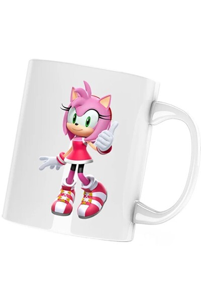 INOVATIX Cana Sonic Hedgehog Iubita Amy Rose, albă, 330 ml