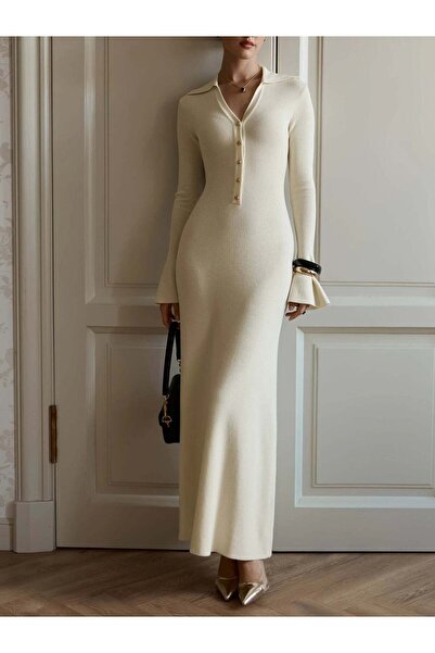 Sheya Rochie maxi, crem