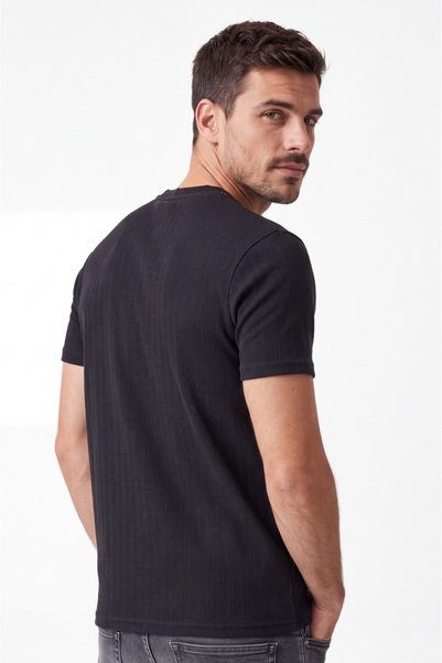 BEN TAILOR T-SHIRT BELMOND - ΜΑΥΡΟ