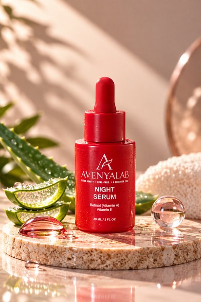Avenyalab Retinol Gece Serumu, Yaşlanma & Kırışıklık Karşıtı, İnce Çizgi Görü...