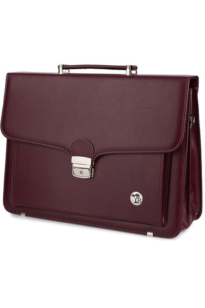 Beltimore Servietă bărbătească vișinie, elegantă, solidă, J18