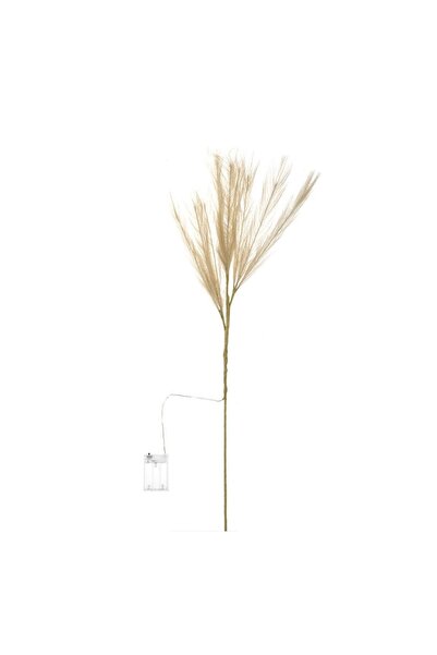 OEM Crenguta Decorativa Pampas cu 9 Ramuri Mici Ecru cu 27 de Becuri LED 90cm