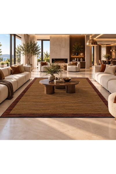 Neşem Halı Boutique EKO HALI OUSHAK OUS 01 BROWN Modern el dokuma halılardan ...