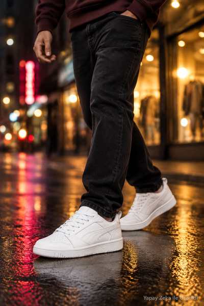Puma RB-5447 Unisexs Beyaz Günlük Sneaker Anatomik Taban Comfort Spor Ayakkabı