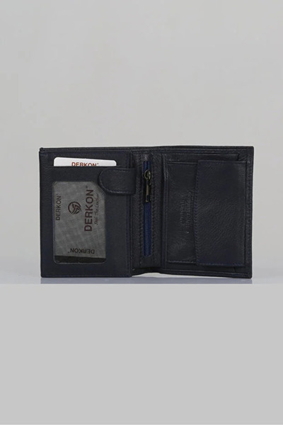 BENOX Genuine Leather Men's Wallet with Plenty of Card Holders and Additional Zippered Coin Compartment