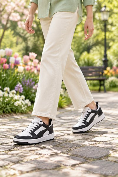 Puma RB-8829 Unisexs Siyah Beyaz Günlük Sneaker Anatomik Taban Comfort Spor A...