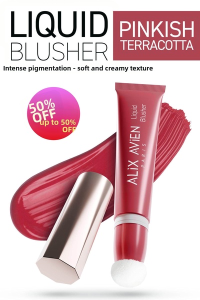 Alix Avien Intensely Pigmented Matte Finish Creamy Liquid Blush with Vitamin ...