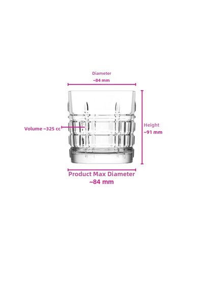 LAV Brit Water Glass 12-Pack Water Soft Drink Whiskey Glass 325 Cc Brt430