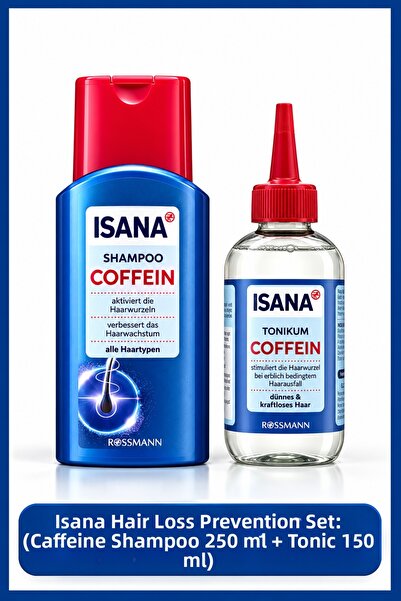 ISANA Anti-Hair Loss Set: Caffeine Shampoo 250 ml + Tonic 150 ml