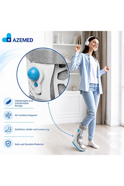 AZEMED Air Walker Orthotic Foot Brace Air Walking Boot Long