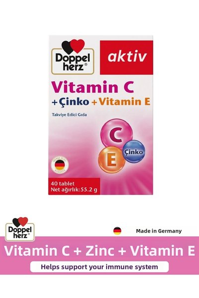 doppel herz Vitamin C + Zinc + Vitamin E 40 Tablets