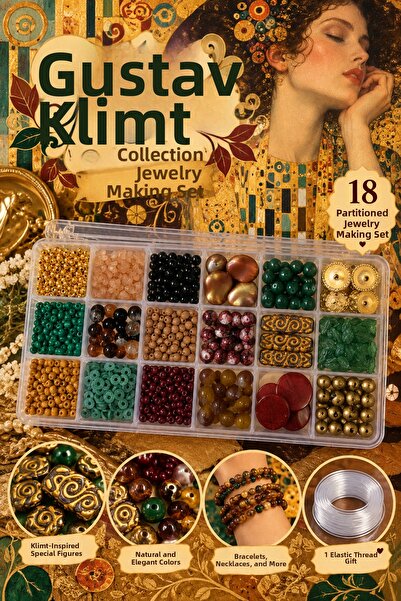 By MO Accessories Colecția Gustav Klimt – Set de 18 compartimente pentru crea...