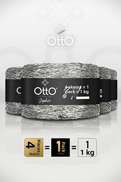 OTTO LINE Premium SOPHIE • Ασημί • Συσκευασία 4 τεμαχίων × 250 γρ / 420 μ • Μ...