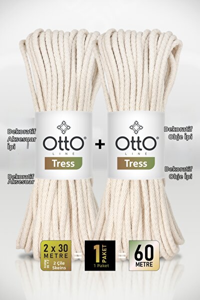OTTO LINE Tress • Cream (5015) • 2-Pack × 30 m / 500 Gr • 6 mm • Cotton Cord ...