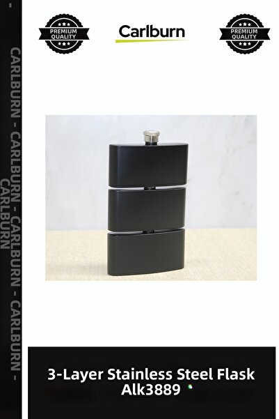 Carlburn Special Production Camping Travel 3 Layer Stainless Steel Flask Alk3889