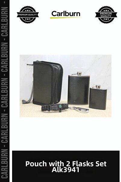 Carlburn Special Production Double Set Camping Travel Set 2-Piece Flask Set w...