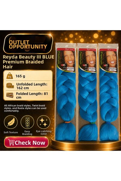 SÇ PERUK 3 Packs - Synthetic Hair for African Braids and Dreadlocks Blue3