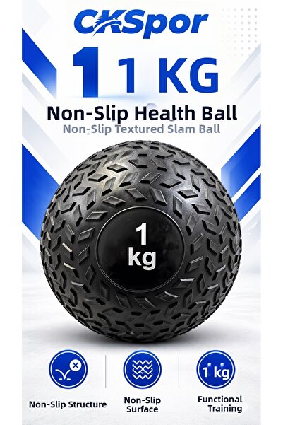 CKSpor 1 kg Non-Springback Health Ball Slam Ball Crossfit Fitness Functional ...