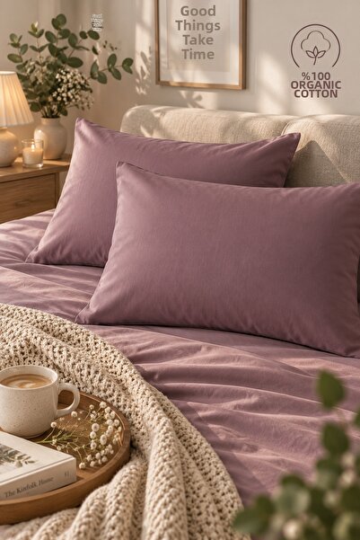 Cottessia Home Lilac 2-Piece Pillowcase 50X70 100% Organic Cotton