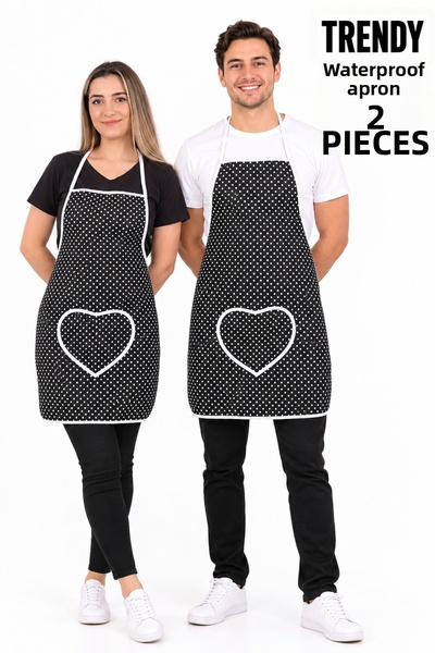 sevilya Trendy 2 Pieces Liquid Waterproof Kitchen Aprons