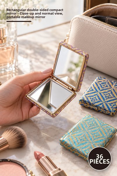 Yenilig 36 Pieces Rectangular Double-Sided Pocket Mirror – Magnifying and Reg...
