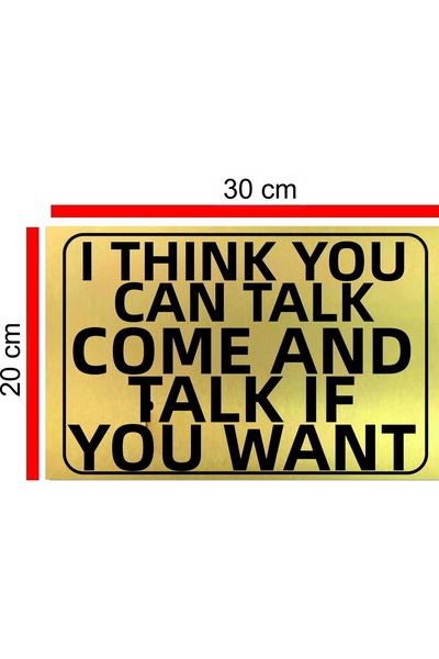 sıradışıhediyem Bence Af Eder Gel if You Want to Talk Mosque Warning Signs Are Double-Sided with Tape on the Back. 20X30 cm