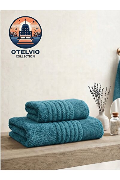 OTELVIO Verdant Velour 2' Towel Set |   50X90 Hand Towel + 70X140 Bath Towel