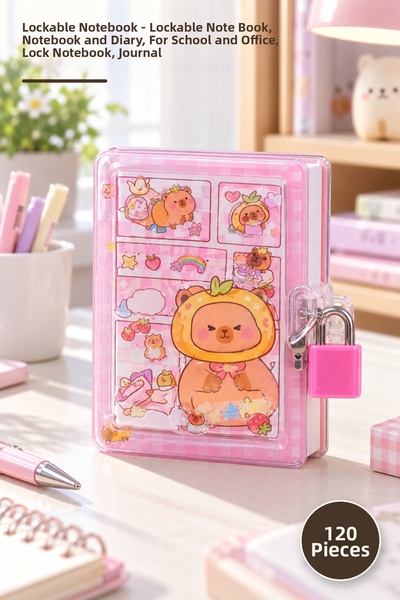 Yenilig 120 Pieces of Lockable Notebooks - Lockable Notepad, Notepad and Jour...
