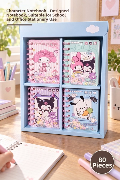 Yenilig 80-Character Notebook – Designed Notepad, School and Office Compatibl...