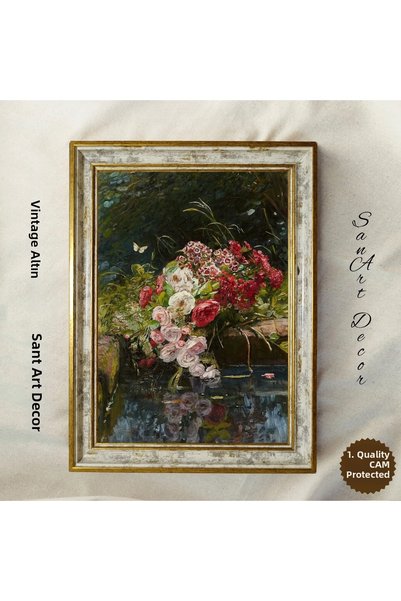 Sanart Πλούσια ανθοδέσμη με αντίκες κορνίζες για ζωγραφική τοίχου, διακόσμηση...