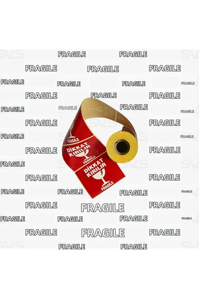 SVS ETİKET PLASTİK Fragile Label - 70X80 - 500 Wraps / 24 Rolls