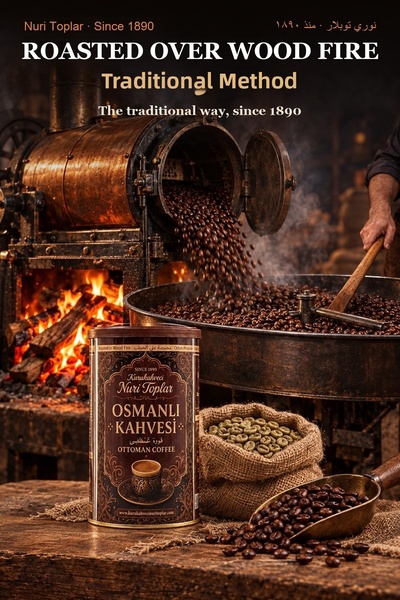 Nuri Toplar Kurukahveci Ottoman Coffee 250 g X 12 Tins - Roasted in Wood Fire