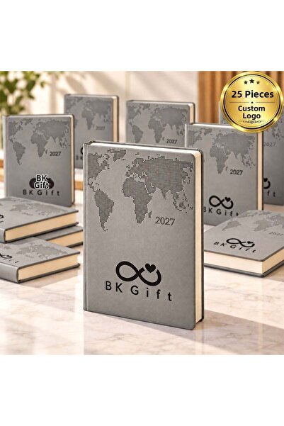 Bk Gift 25 Pieces of 378 Thermo Leather Agenda 2027 with Your Logo - Daily Co...