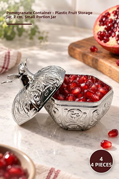 Yenilig 4 قطع علب رمان - حاوية بلاستيكية لتخزين الفاكهة 7 سم، حاوية صغيرة للج...