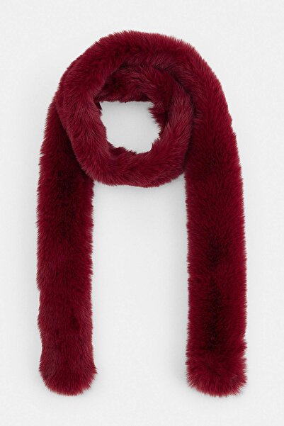 TRENDYOL SHOES Plum Women's Faux Fur Scarf Takaw27Sp00004