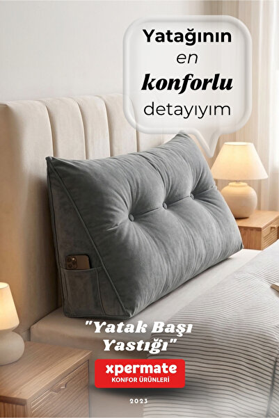 XPERMATE Yatak Başı Yastığı Sırt ve Bel Destek Yastığı 140 cm Yaslanma ve Din...