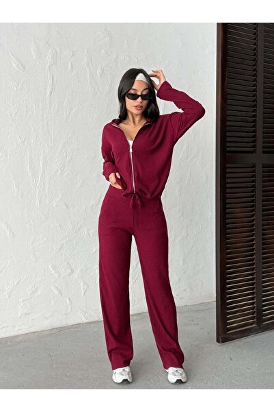 HKT HAK TEKSTİL Soft Corduroy Pocket Pants and Zipper Hoodie Set