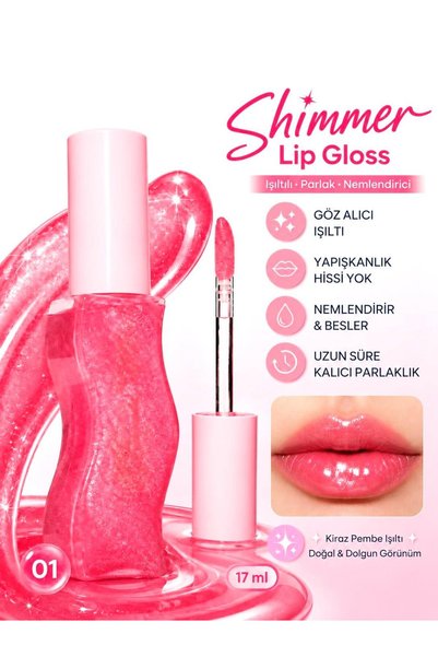 NUNUKO Shimmer Simli Lip Gloss - Yapışkanlık Hissi Bırakmayan Dudak Parlatıcı...
