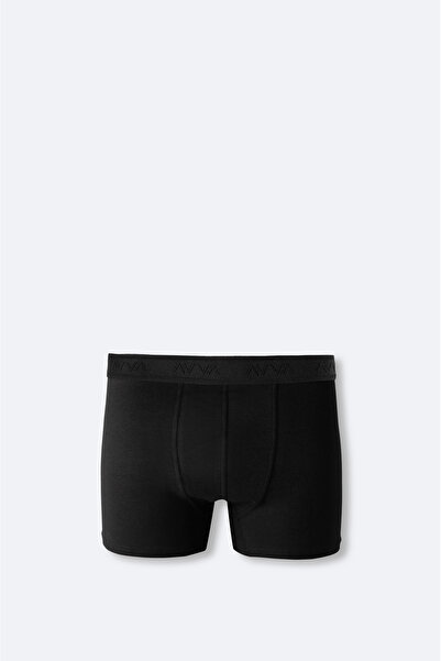 Avva Men's Black Basic Cotton Single Regular Fit Boxer B009510