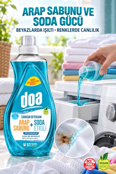 Doa ÇAMAŞIR DETERJANI ARAP SABUNU SODA ETKİLİ / 1480 ML