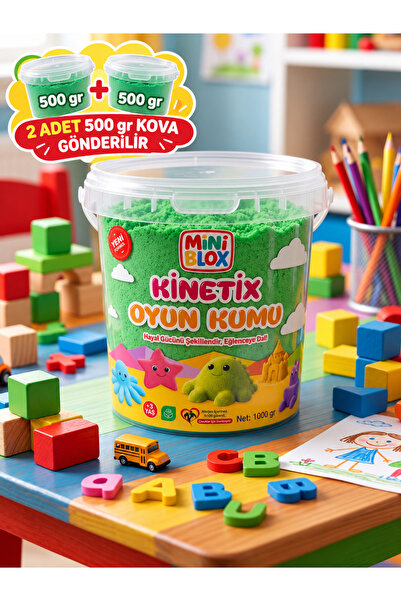MİNİBLOX Doğal Kinetik Oyun Kumu 1kg