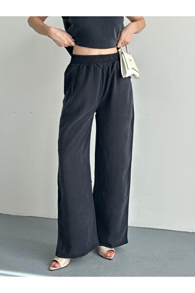 HKT HAK TEKSTİL Tencel Fabric Palazzo Trousers
