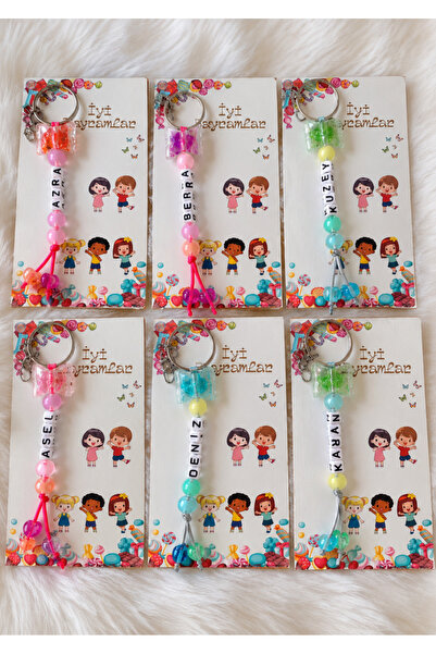 H&B Boutique 12 adet kisiye özel isimli anahtarlık ramazan bayramı okuma bayr...