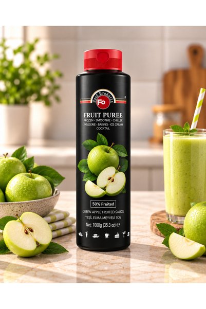 FO Yeşil Elma Meyve Püresi Frozen 1000 GR %50 Meyve İçerikli Yeşil Elma Püresi