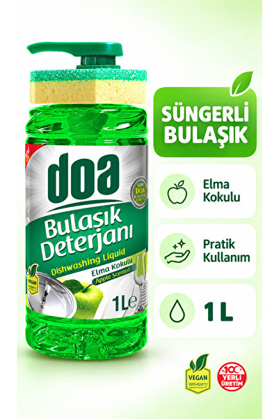 Doa Sıvı Bulaşık Det. Süngerli Elma Kokulu 1000 ml