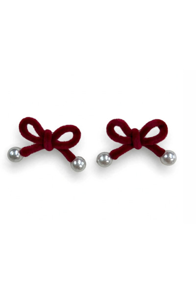zerzembe Pearl Ribbon Earrings