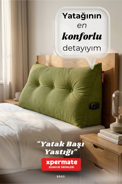 XPERMATE Yatak Başı Yastığı Sırt ve Bel Destek Yastığı 140 cm Yaslanma ve Din...