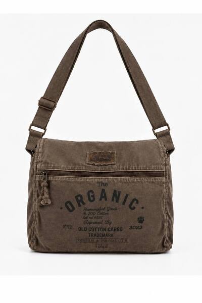 OLD COTTON BAGS Salaş Omuz Çantası Pamuk Postacı Laptop Okul Seyahat Günlük V...