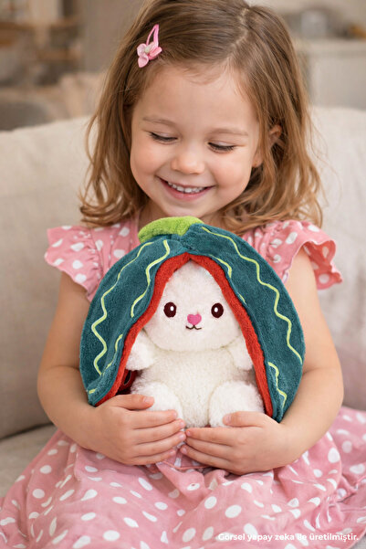 HARİKA PELUŞ FABRİKASI Special for Lovers with Watermelon Rabbit Bag